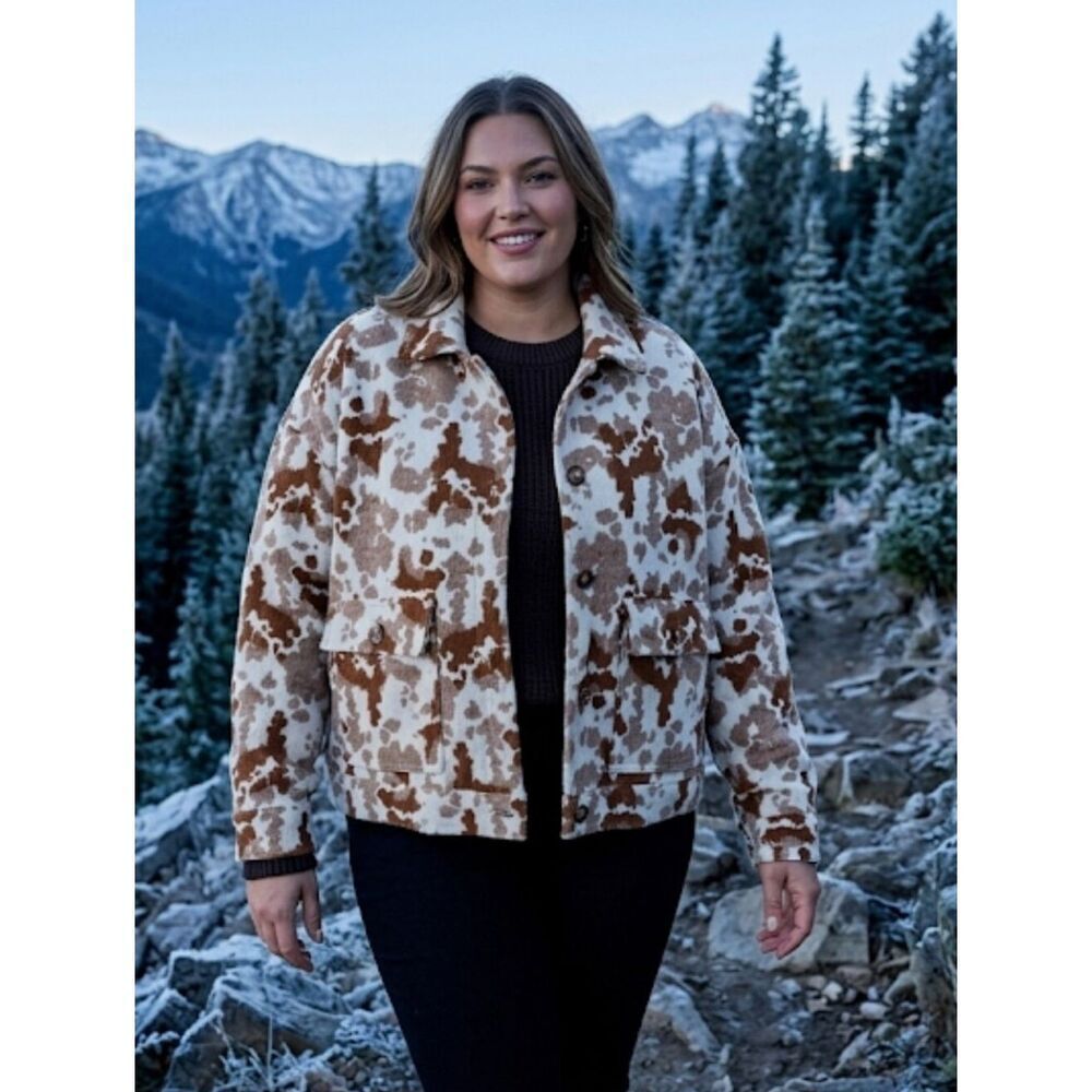 Sonoma Shirt/Jacket Sz 2X New Brown camo pattern